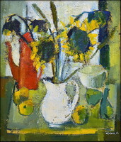 Willy Frissen (1938) CSENDÉLET NAPRAFORGÓKKAL ÉS VÖRÖS KANCSÓVAL 1965