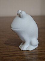 Biszkvit, (bisquit) porcelán fura, cuki béka. Hibátlan.