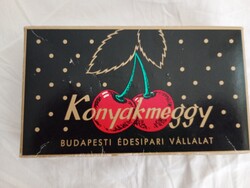 Konyakmeggy üres doboz  Budapesti Édesipari Vállalat Csemege Édesipari Gyár 1983- retro