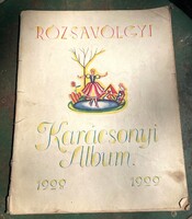 Antik Rózsavölgyi és Társa karácsonyi album, 1928-29 antikvár régi magyar kottaalbum