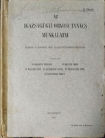 Az Igazságügyi Orvosi Tanács Munkálatai, I. kötet, 2. füzet - Korányi Frigyes et al. (szerk.)
