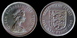 E 1402 Jersey 5 New Pence 1968 - Elizabeth II