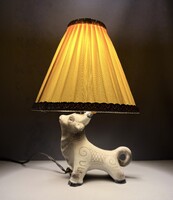 Ritka Mid-Century figurális kerámia asztali lámpa / bika figura (1960-as évek)