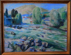 Emanuel Béla: 1879-1976  Francia tengerpart LOURDES : Eredetiség igazolással SZÁMÁLÁVALL