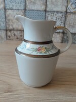Bajor porcelán kiöntő rózsa motívummal és aranyozással