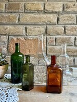 Antik magyar Zwack és Brázay palack gyűjtemény (5 db) – Ritka patika és likőrös üvegek