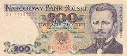 200  Złoty   1986   Lengyelország   A képen látható Szép állapotban
