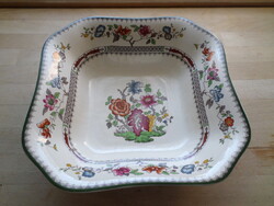 Angol Spode "Chinese Rose" porcelán szögletes tál 23,5 x 23,5 cm