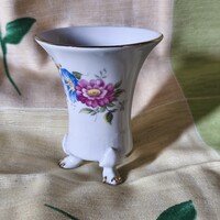 Hollóházi körmös porcelánváza Erika mintával