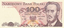 100    Złoty   1988   Lengyelország  A képen látható Szép Új állapotban