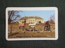 Kártyanaptár,Nagyvázsony,Kastélyszálló,Balatontourist Veszprém, 1984   (8)