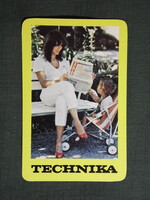 Kártyanaptár,Technika újság,magazin,női modell, 1984   (8)