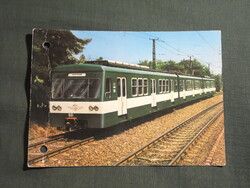 Képeslap,Budapest,BKV,HÉV villamos motorkocsi látkép,részlet,1982-