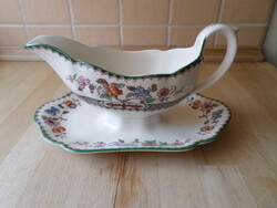 Angol Spode "Chinese Rose" porcelán szószos kínáló