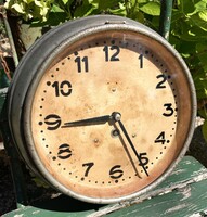 Régi nagy várótermi vasúti állomás iskolai fali óra retro 28 cm