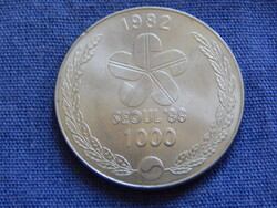 Dél-Korea 1000 Won 1982 XXIV. Nyári Olimpiai Játékok, Szöul 1988 - Koreai táncosok