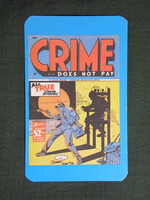 Kártyanaptár,Crime Does Not Pay képregény, 1984   (8)