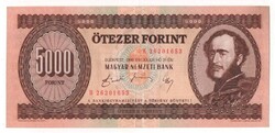 1990 5000 forint aUNC. fémszál nélkül