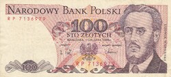 100    Złoty   1988   Lengyelország  A képen látható állapotban