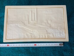 Kemény műa. dogoz 19x11x5,5cm Elektrosvit n.p. Nové Zámky 25 éves emlék reklám tárgy retro szocreál