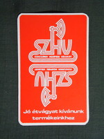 Kártyanaptár,Szekszárd húsipari vállalat, 1984   (8)