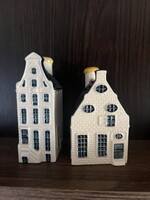 KLM Bols Blue Delft porcelán házikó  - 2 db-os tétel