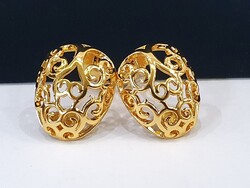 YSL Yves Saint Laurent 18kt aranyozott fülbevaló
