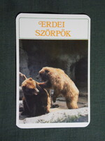 Kártyanaptár,Maci szörp,üdítőital,Eredei termék vállalat,Budapest, 1985   (8)