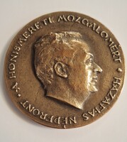 Búza Barna  : Hazafias Népfront  , A Honismereti Mozgalomért bronz plakett  8,5 cm