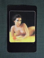 Kártyanaptár,Trafik,ajándék üzlet,erotikus női akt modell, 1985   (8)