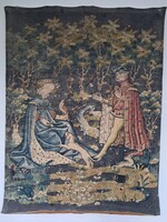 Prémium, vastag szövésű vintage falikárpit – "A szív felajánlása" (100x110 cm)