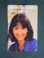 Kártyanaptár,MOKÉP,mozi,Sophie Marceau,Házibuli folytatódik film, 1986   (8)