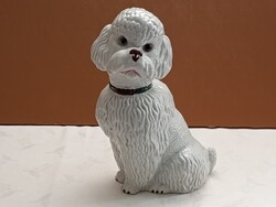 Asztali porcelán lámpa test 15 - pudli kutya aroma parfüm párologtató lámpa búra 14x9x20cm art deco