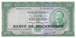 100   Escudos  1961   Mozambik   A képen látható  Szép  Új  állapotban