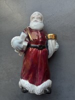 Szép kidolgozású porcelán Mikulás figura, gyertyatartó
