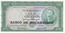 100   Escudos  1961   Mozambik   A képen látható  Szép  Új  állapotban