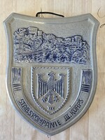 Német katonai Bundeswehr kerámia fali címer-plakett  III. Korps Koblenz (1985)