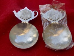 Retro tea kellék, COMPACK reklám tárgy tea fű/ tea tasak tartó