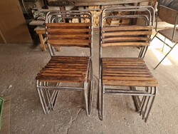 Retro kerti székek régi csővázas székek retro vendéglátos székek régi kerti székek rakásolható  szék