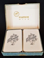 Antik Piatnik Nr. 264. kisméretű kétpaklis francia kártya dobozában