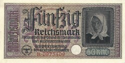 50 reichsmark reichsmárka 1945 Németország 2. Gyönyörű egy hajtás középen