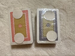 Retro Pasziánsz (Patience) francia kártya dupla pakli (4,5x7 cm) - Gyári bontatlan!