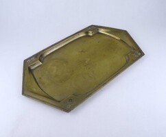 2B187 Antik Argentor réz kínáló tálca 42.5 cm 1925