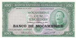 100   Escudos  1961   Mozambik   A képen látható  Szép  Új  állapotban