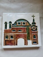 Eladó Retro B. Urbán Teréz Kerámia Falikép (17×15 cm)