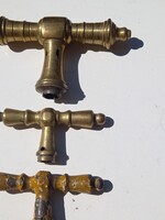 Antik Jugendstil réz ablak kilincs századfordulós háztömbből