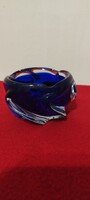 Chřibská üveggyár, kék színű tálka/ hamutartó