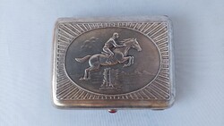 Régi orosz lovas cigaretta tárca,Moszkva 1950 körül