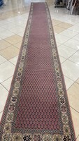 4562 EXTRA HOSZZÚ Hindu Mir gyapjú kézi perzsa futó szőnyeg 80X610CM