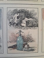 Sopron 1916  Seemann Kálmán 113 db egyedi rajz festmény grafika mappa antik